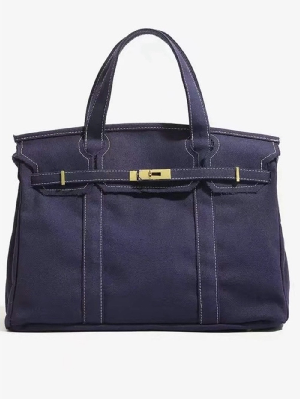 Boatkin Canvas Tote Bag in Navy Blue